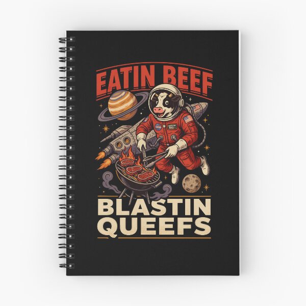 Item preview, Eatin Beef Blastin Queefs Funny Cow Meme and BBQ Humor designed and sold by Redgiant87x.