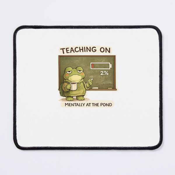 Item preview, Teaching on 2% Battery – Funny Tired Frog Teacher designed and sold by Petar I.