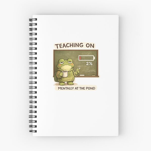 Item preview, Teaching on 2% Battery – Funny Tired Frog Teacher designed and sold by Petar I.