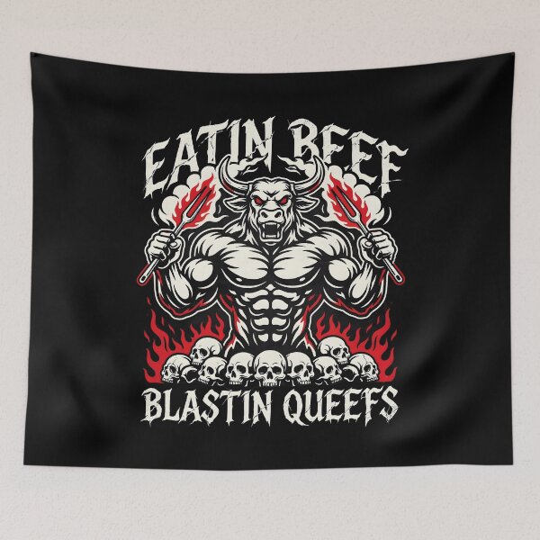 Item preview, Eatin Beef Blastin Queefs Offensive Humor for Meme Enthusiasts designed and sold by Redgiant87x.