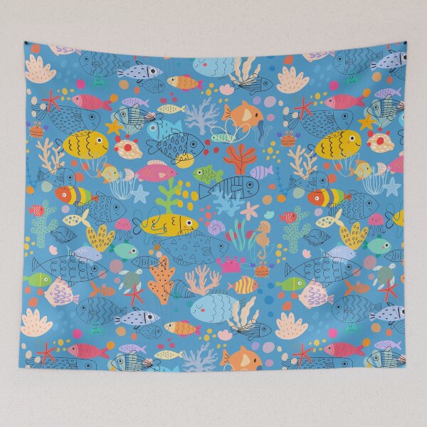 Item preview, Cute fish (blue) designed and sold by Boy and Belugee.