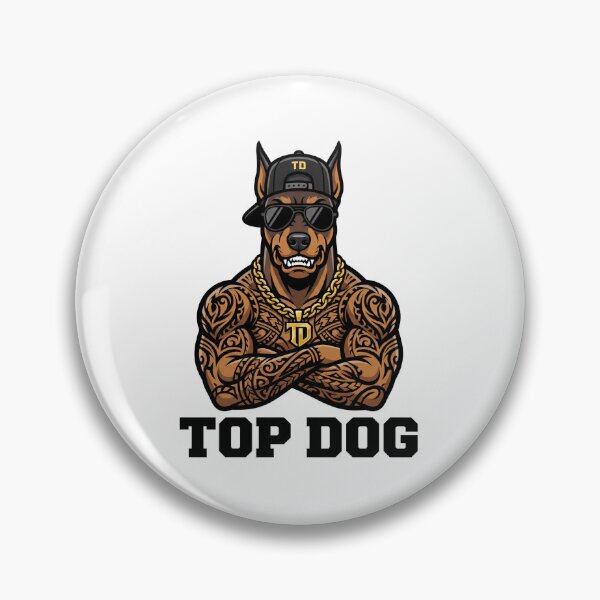 Item preview, Top Dog Doberman Guard Dog Premium Vinyl Sticker designed and sold by Mr-wow.