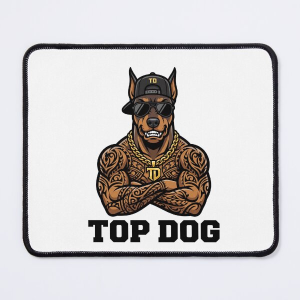 Item preview, Top Dog Doberman Guard Dog Premium Vinyl Sticker designed and sold by Mr-wow.