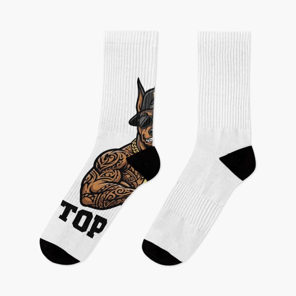 Item preview, Top Dog Doberman Guard Dog Premium Vinyl Sticker designed and sold by Mr-wow.