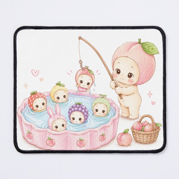 Item preview, Peach Sonny fishing designed and sold by FeelTheDrawing.