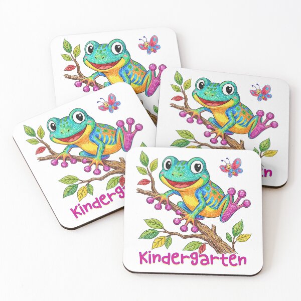 Item preview, Leap Into Kindergarten - Cute Hand Drawn Frog Tree Creature designed and sold by MaxMeadowsTees.