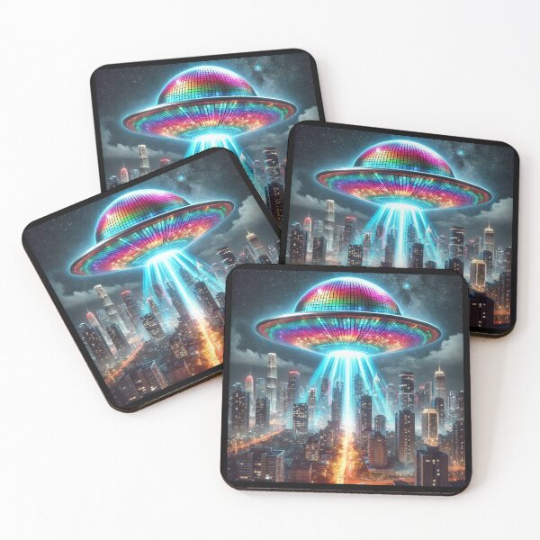 Item preview, UFO Disco Ball over Big City designed and sold by bernswell.