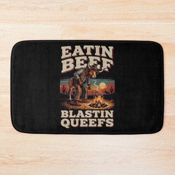 Item preview, Eatin Beef Blastin Queefs Funny Meat Lover Meme with Vintage Style designed and sold by Redgiant87x.
