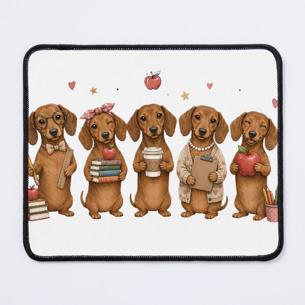 Item preview, Dachshund Teacher Doxie Teacher Wiener Dog School Graphic Back To School Teacher designed and sold by VGAfanatic.