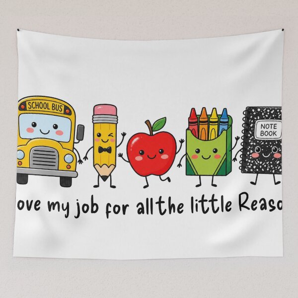 Item preview, I Love My Job for All the Little Reasons Kindergarten Teacher  Cute School Doodle designed and sold by PalleteCreation.