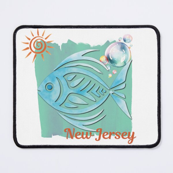 Item preview, New Jersey Tropical Fish Watercolor Beach Design designed and sold by DonnaRaine.