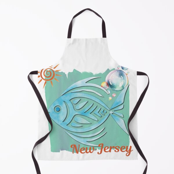 Item preview, New Jersey Tropical Fish Watercolor Beach Design designed and sold by DonnaRaine.