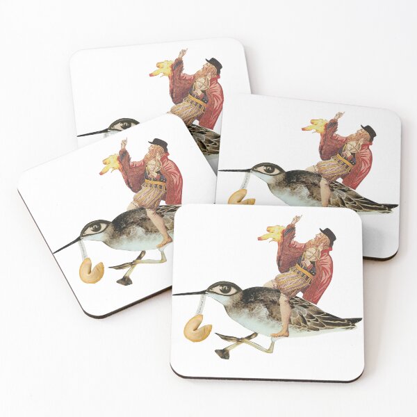 Item preview, Nostradamus collage of a shorebird with a fortune cookie designed and sold by RousTheFool.