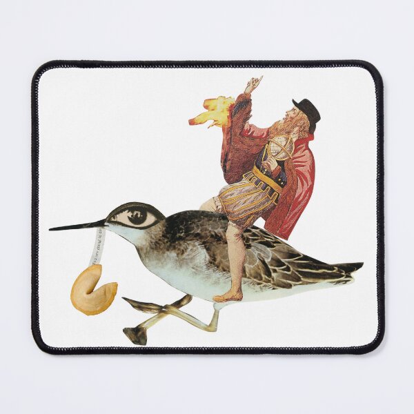 Item preview, Nostradamus collage of a shorebird with a fortune cookie designed and sold by RousTheFool.