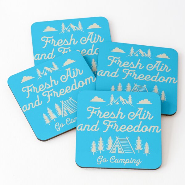 Item preview, Fresh Air And Freedom Go Camping Vintage Mountain Graphic designed and sold by ImStickerHappy.