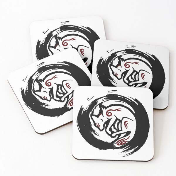 Item preview, Spinning Amaterasu Okami Ink Brush Concept Art designed and sold by GeekMix.