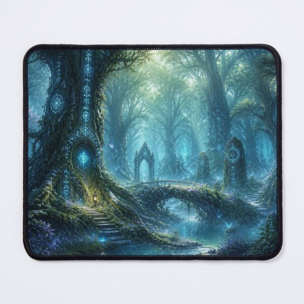 Item preview, Enchanted Runic Forest - Glowing Magic Tree Landscape designed and sold by rufusorosen.
