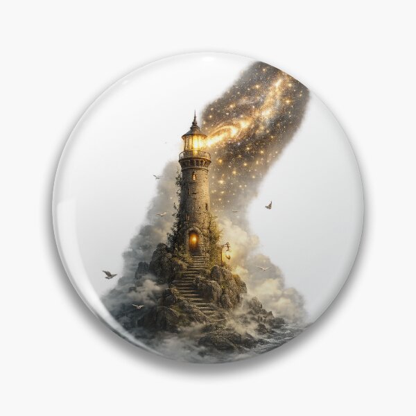 Item preview, The Lighthouse That Guides Lost Stars | Fantasy Lighthouse Art designed and sold by Norique_7.