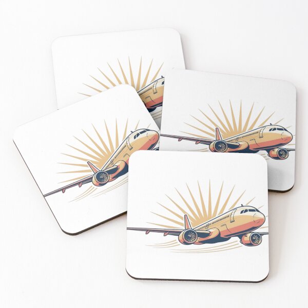 Item preview, Retro A321neo Sunrise Aviation Poster - Vintage Airplane Travel Art designed and sold by Komkommertje.