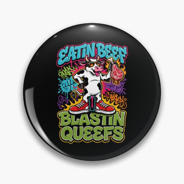 Item preview, Eatin Beef Blastin Queefs Funny BBQ Saying for Meat Lovers designed and sold by Redgiant87x.