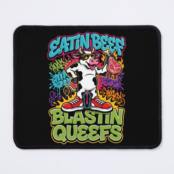 Item preview, Eatin Beef Blastin Queefs Funny BBQ Saying for Meat Lovers designed and sold by Redgiant87x.