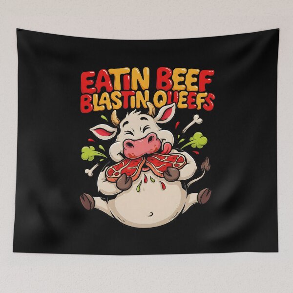 Item preview, Eatin Beef Blastin Queefs Retro Distressed Meme  designed and sold by Redgiant87x.