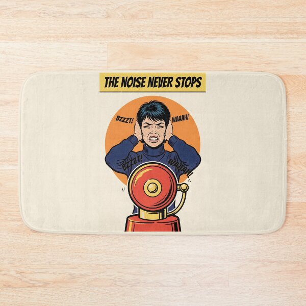 Item preview, The Noise Never Stops Vintage Comic Horror Poster designed and sold by DuckOddity.