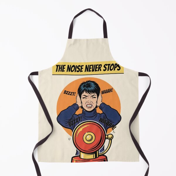 Item preview, The Noise Never Stops Vintage Comic Horror Poster designed and sold by DuckOddity.