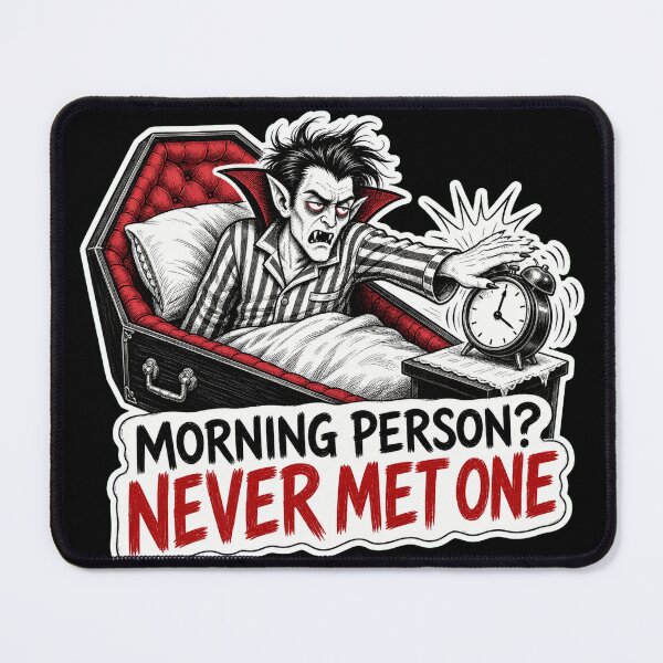 Item preview, Morning Person? Never Met One designed and sold by Sonic Nova Studios.