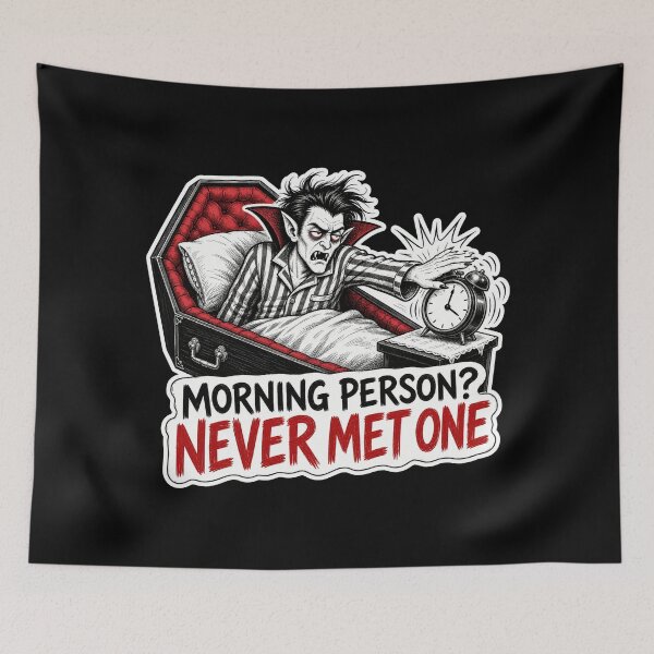Item preview, Morning Person? Never Met One designed and sold by Sonic Nova Studios.