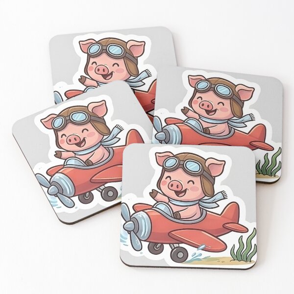 Item preview, pig flying with plane designed and sold by stalakteeth.