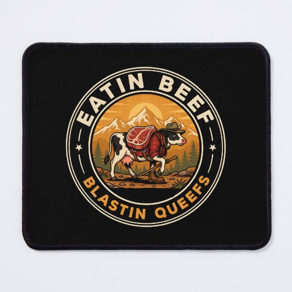 Item preview, Eatin Beef Blastin Queefs Funny Redneck BBQ Humor designed and sold by Redgiant87x.