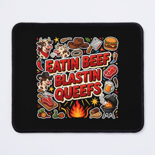 Item preview, Eatin Beef Blastin Queefs Meme Quote for Chaotic Funny People designed and sold by Redgiant87x.