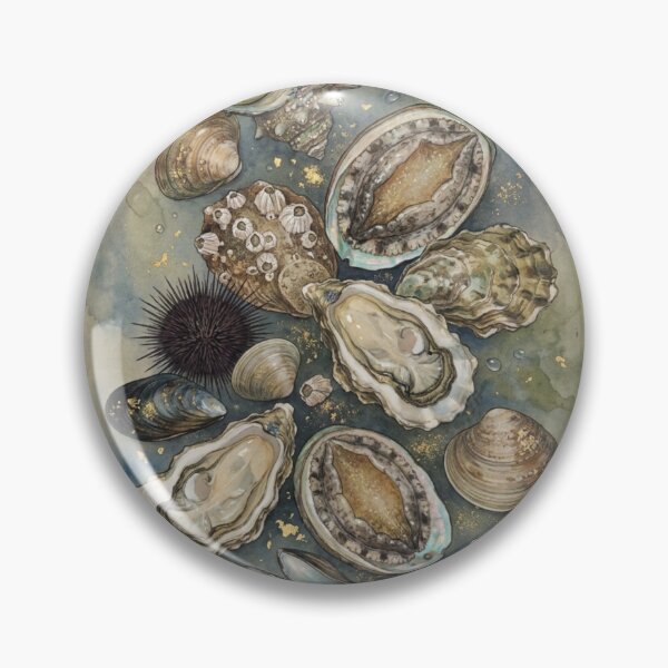 Item preview, Shellfish in Traditional Chinese Ink Wash Painting Style designed and sold by OddlySticky.