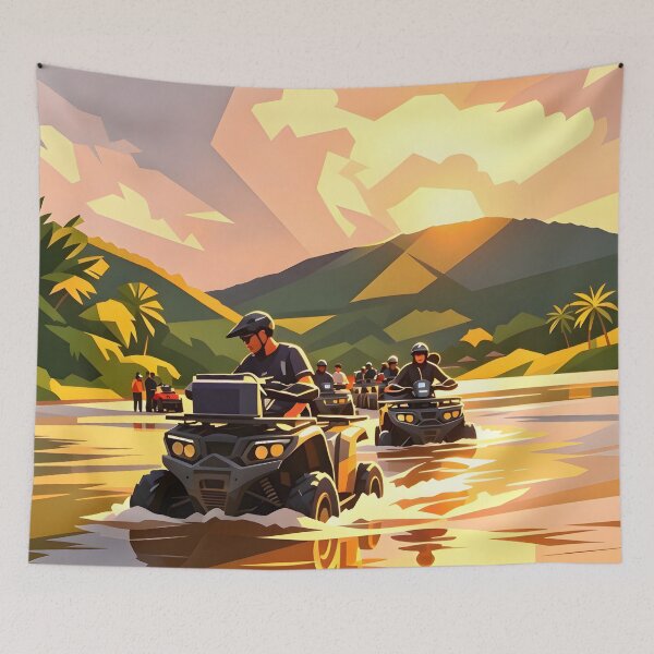 Item preview, ATV Adventure Club | Retro Off-Road Vintage T-Shirt Design designed and sold by Spirit of Siam.