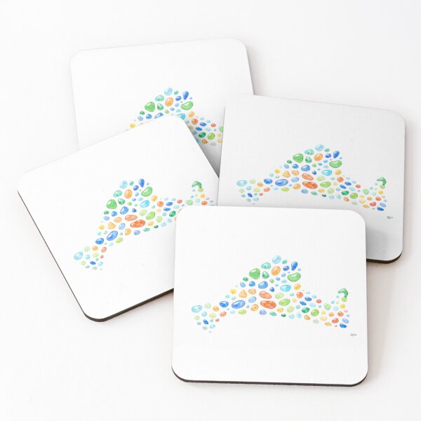 Item preview, Martha’s Vineyard Sea Glass, watercolor  designed and sold by ggwDesigns.