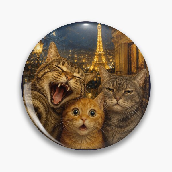 Item preview, Three Cats in front of the Eiffel Tower designed and sold by Natalia-Vlad.