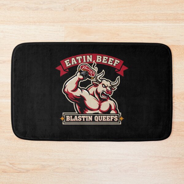Item preview, Eatin Beef Blastin Queefs Bold Adult Meme with BBQ Vibes designed and sold by Redgiant87x.