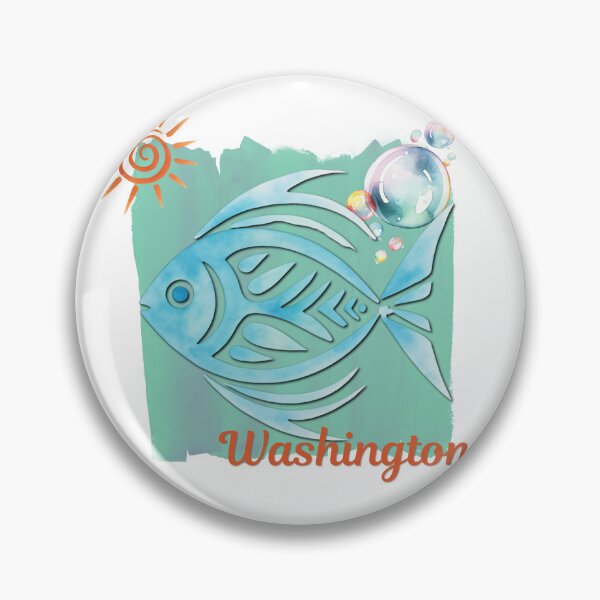 Artikelvorschau, Washingtoner Aquarell-Stranddesign mit tropischen Fischen entworfen und verkauft von DonnaRaine.