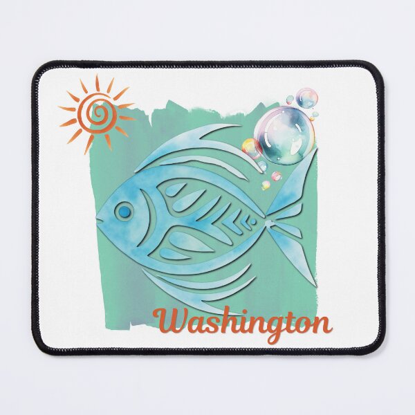 Item preview, Washington Tropical Fish Watercolor Beach Design designed and sold by DonnaRaine.