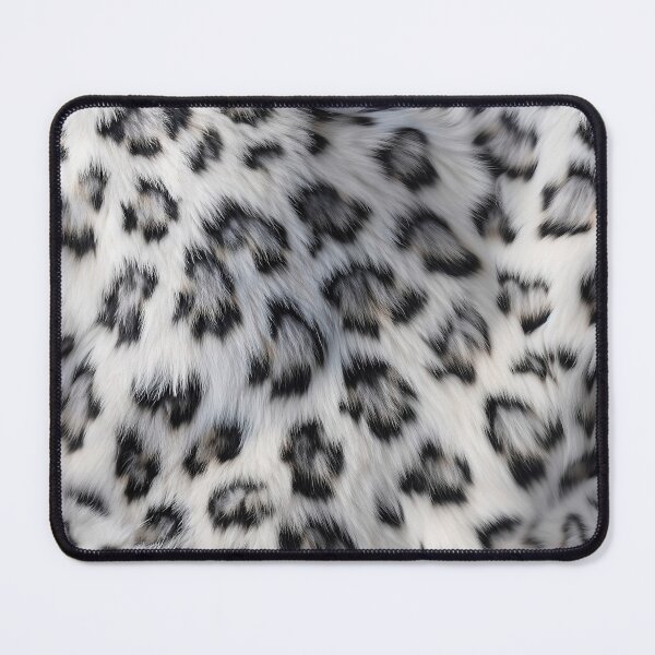 Item preview, Snow Leopard Back Fur Pattern - Realistic White & Grey Design designed and sold by Nine Lives Studio.
