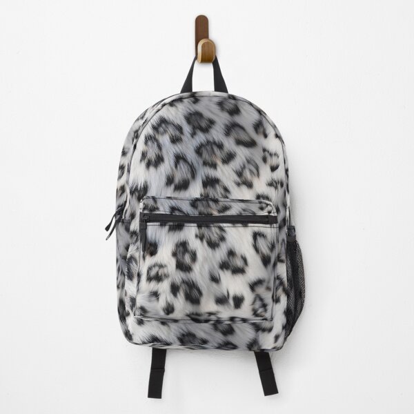 Item preview, Snow Leopard Back Fur Pattern - Realistic White & Grey Design designed and sold by Nine Lives Studio.