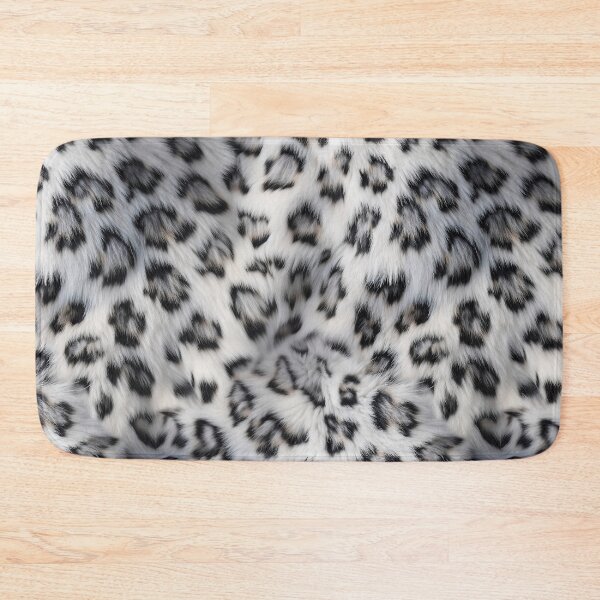 Item preview, Snow Leopard Back Fur Pattern - Realistic White & Grey Design designed and sold by Nine Lives Studio.