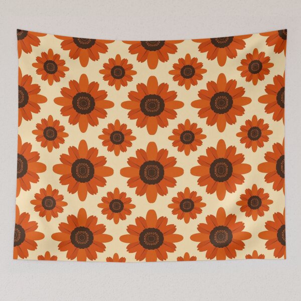 Item preview, Echinacea Flat Graphic Bold Retro Seamless Pattern designed and sold by Inkworksbyshery.