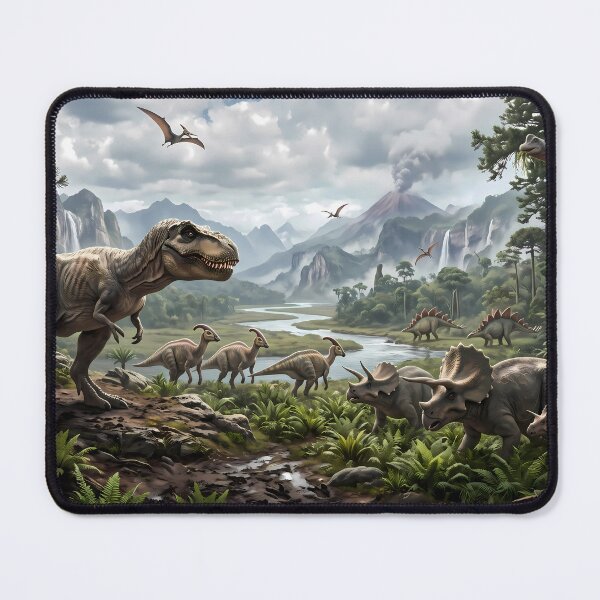 Item preview, Friends Tyrannosaurus Rex Dinosaur World Jurassic Landscape Art designed and sold by ART ATTACK ZONE.