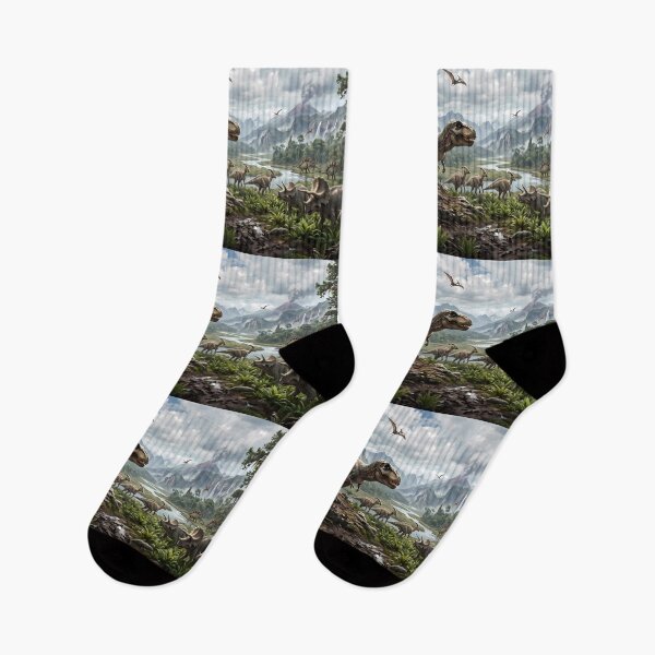 Item preview, Friends Tyrannosaurus Rex Dinosaur World Jurassic Landscape Art designed and sold by ART ATTACK ZONE.