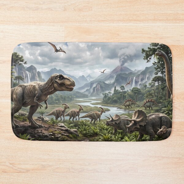 Item preview, Friends Tyrannosaurus Rex Dinosaur World Jurassic Landscape Art designed and sold by ART ATTACK ZONE.