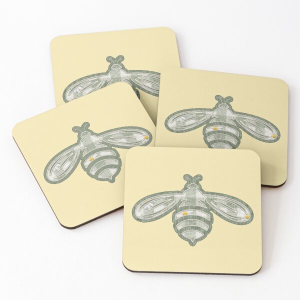 Item preview, Sage Green Checkered Bee Patch - Gingham Daisy Applique designed and sold by thelexiverse.