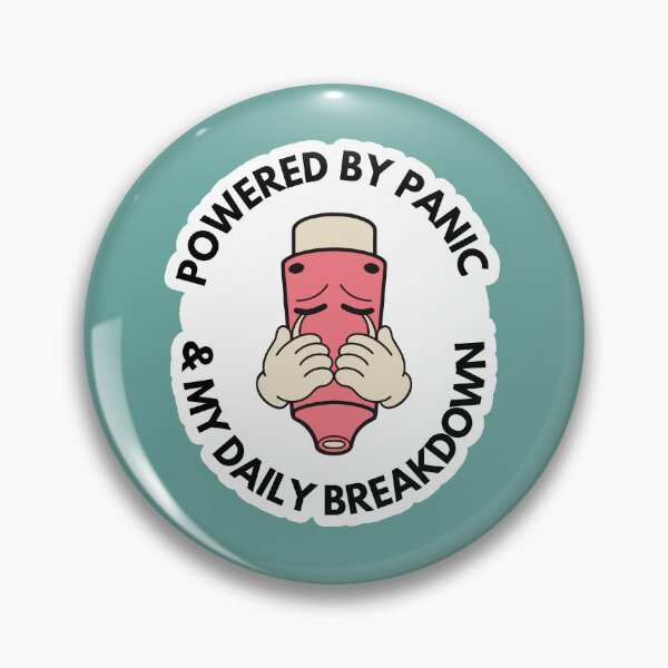 Item preview, Powered By Panic And My Daily Breakdown Retro designed and sold by SlapHappyStudio.