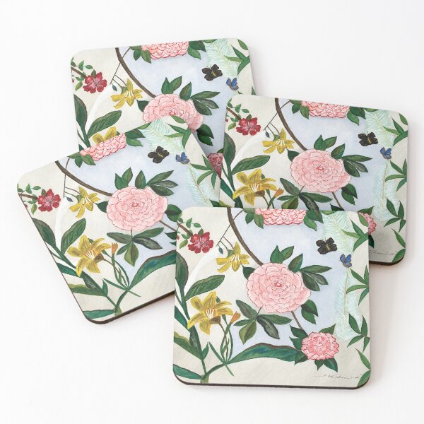 Item preview, Watercolor Painting of Flowers, Leaves, Butterflies, and Bamboo designed and sold by Mr. Electrician.